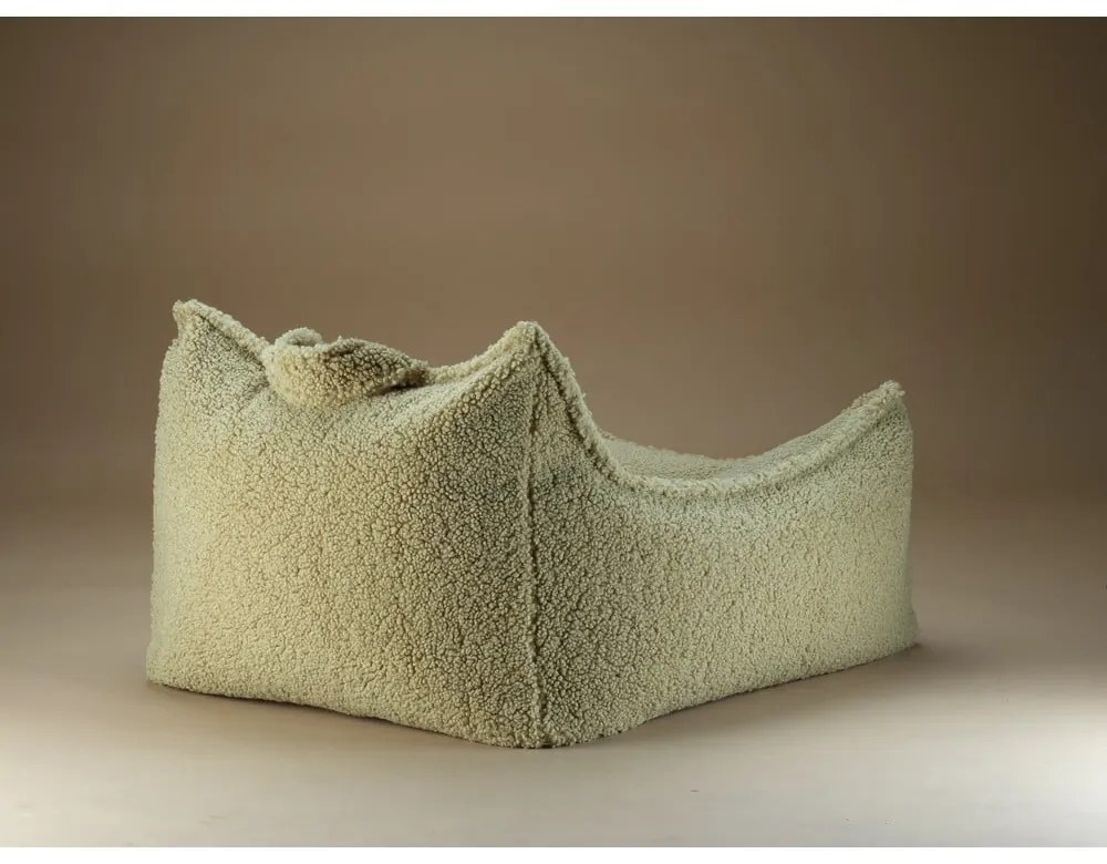 Zielony dziecięcy worek do siedzenia z materiału bouclé Chair – Wigiwama