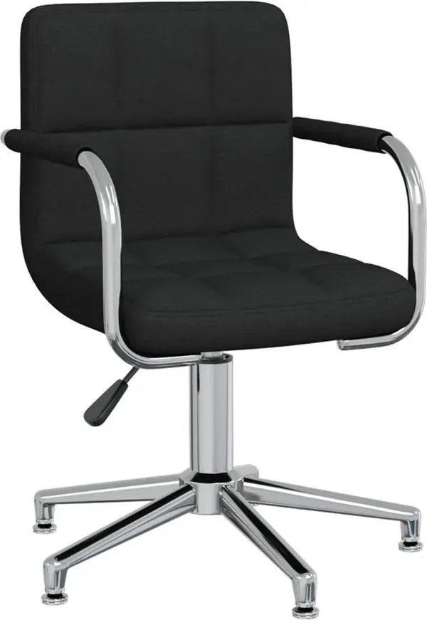 Czarny fotel obrotowy tapicerowany L0-R87