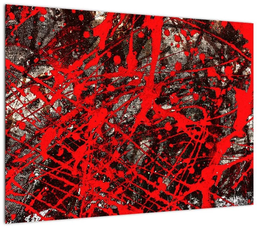 Obraz na szkle - Ekspresyjna abstrakcja (70x50 cm)
