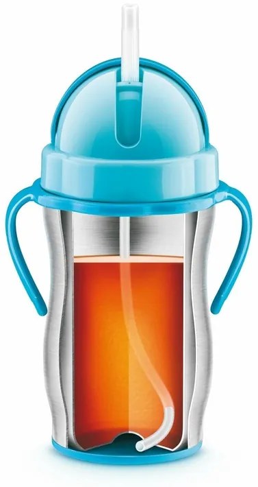 Tescoma BAMBINI termos dziecięcy ze słomką, niebieski
