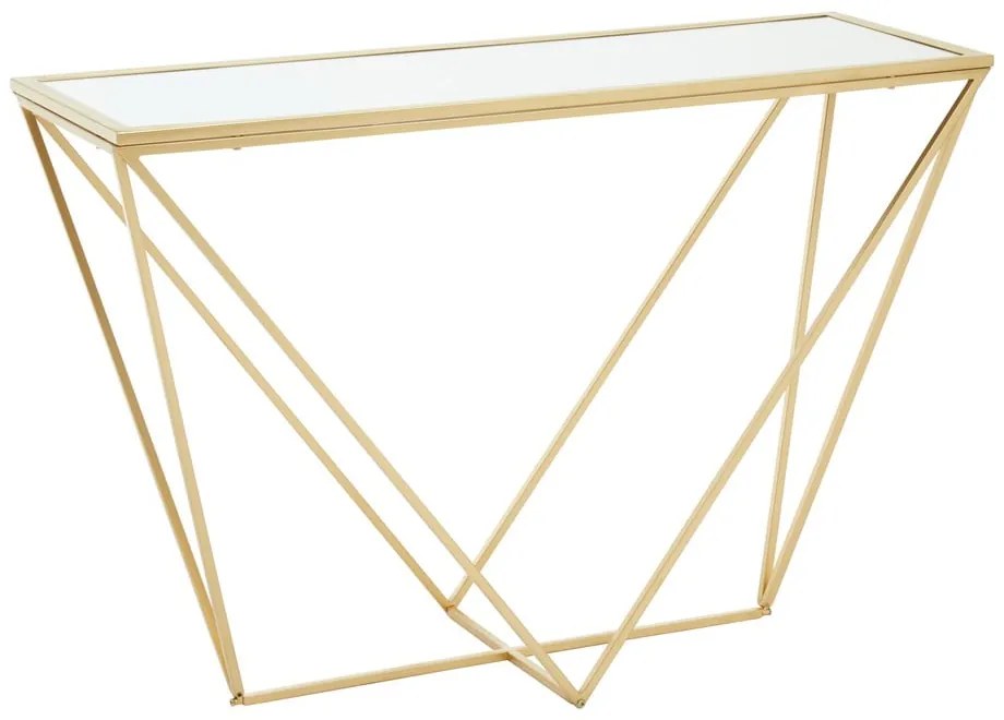 Konsola w kolorze złota ze szklanym blatem 40x120 cm Farran – Premier Housewares