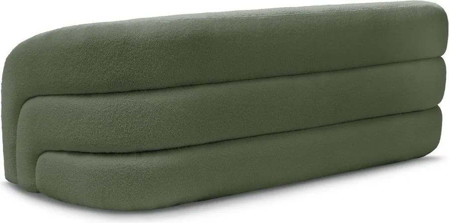 Zielona sofa z materiału bouclé 193 cm Elina – Bobochic Paris