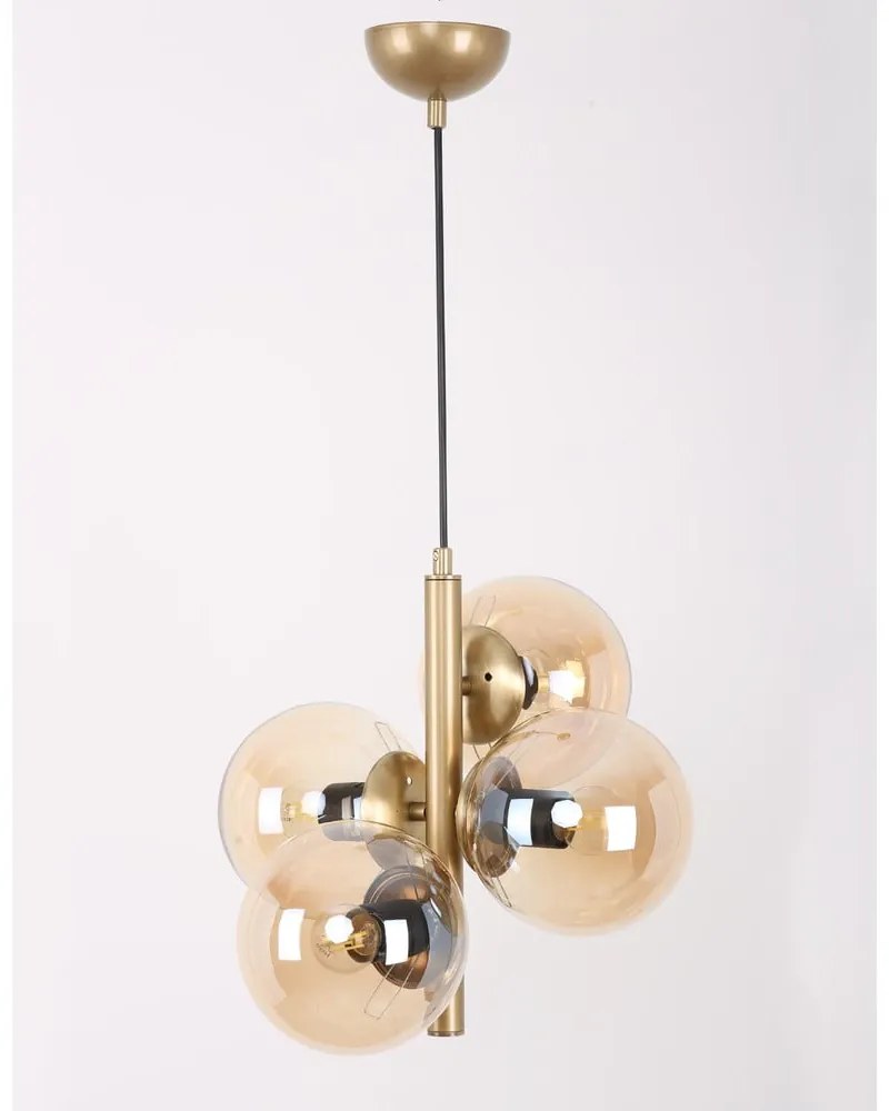 Lampa wisząca w kolorze złota ze szklanym kloszem ø 35 cm Forte – Squid Lighting