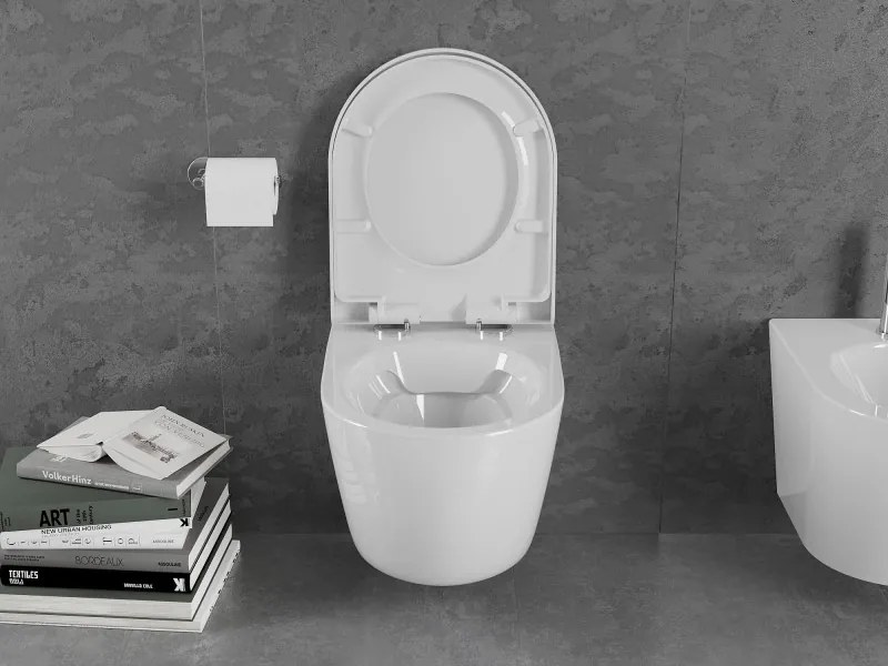 Mexen Lena miska wc Rimless z deską wolnoopadającą twarda, duroplast, biała połysk - 30220200