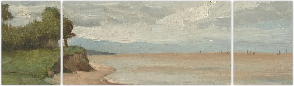Obraz - Jean-Baptiste-Camille Corot, Beach Near Etretat, reprodukcje (170x50 cm)