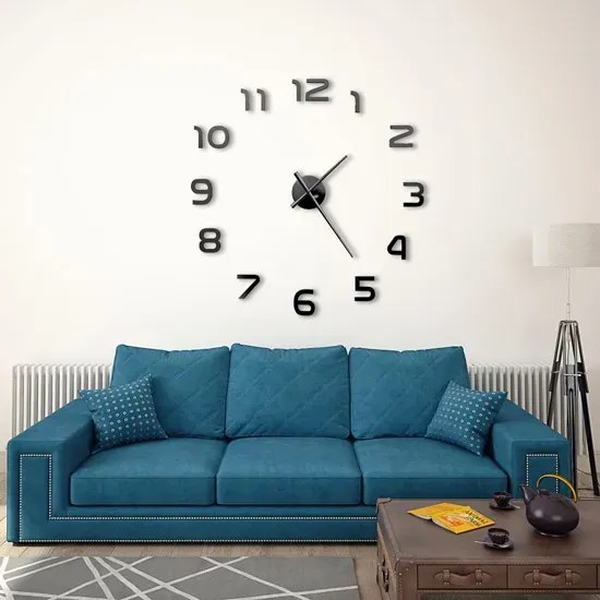 Nowoczesny wiszący czarny zegar 100 cm B9-H10