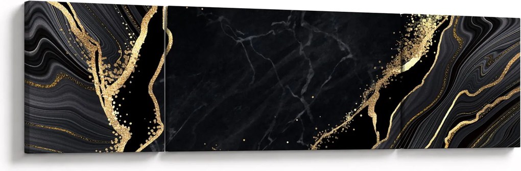 Obraz złotej abstrakcji (170x50 cm)