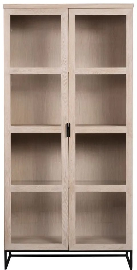 Naturalna witryna z litego drewna dębowego 95x195 cm Everett – Rowico