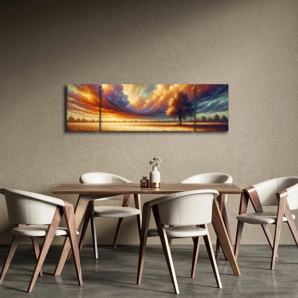 Obraz – Drzewo na polu (170x50 cm)