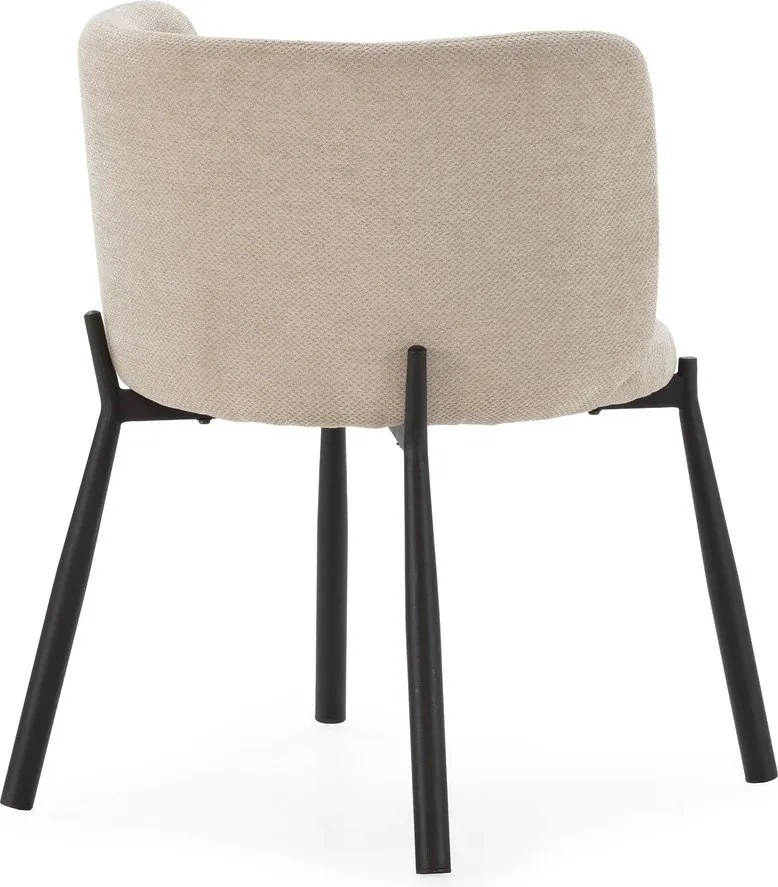 Beżowe tapicerowane fotele jadalniane zestaw 2 szt. Ginny – MOME