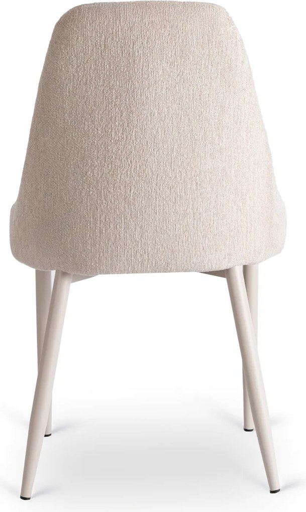 Zestaw Stół Rozkładany LUIGI 160-240 cm Biały Marmur/Kaszmir i 4 Krzesła TORINO Kremowe Nowoczesne