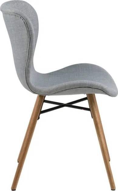 Zestaw 2 jasnoszarych krzeseł Actona Batilda