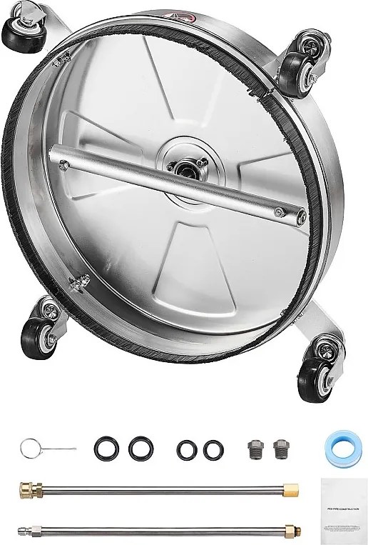 Szczotka do Czyszczenia Powierzchni do Myjki Wysokociśnieniowej SucceBuy, 39,5 cm, 2 Przedłużki