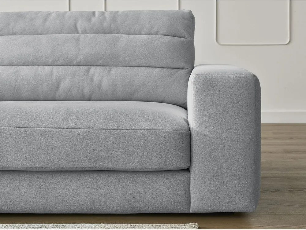 Jasnoszary aksamitny narożnik (lewostronny/z szezlongiem) Sierra – Bobochic Paris