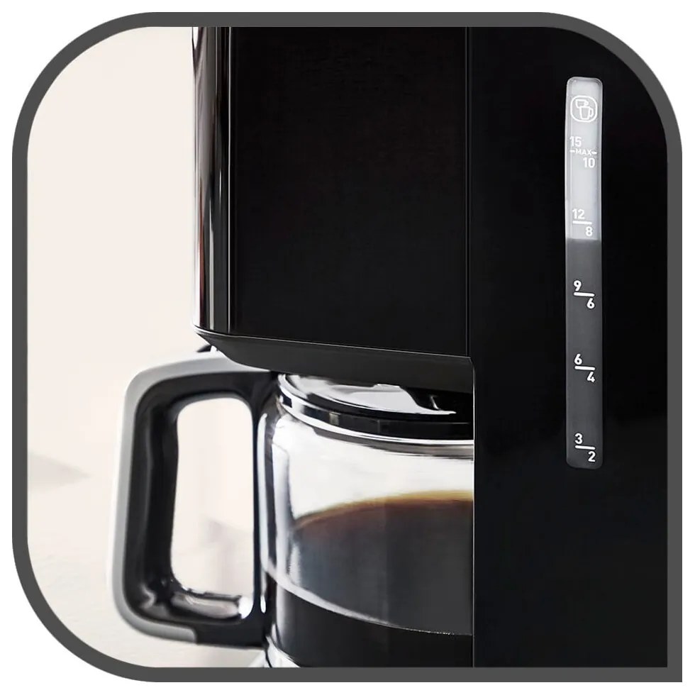 Czarny przelewowy ekspres do kawy Smart'n'light CM600810 – Tefal