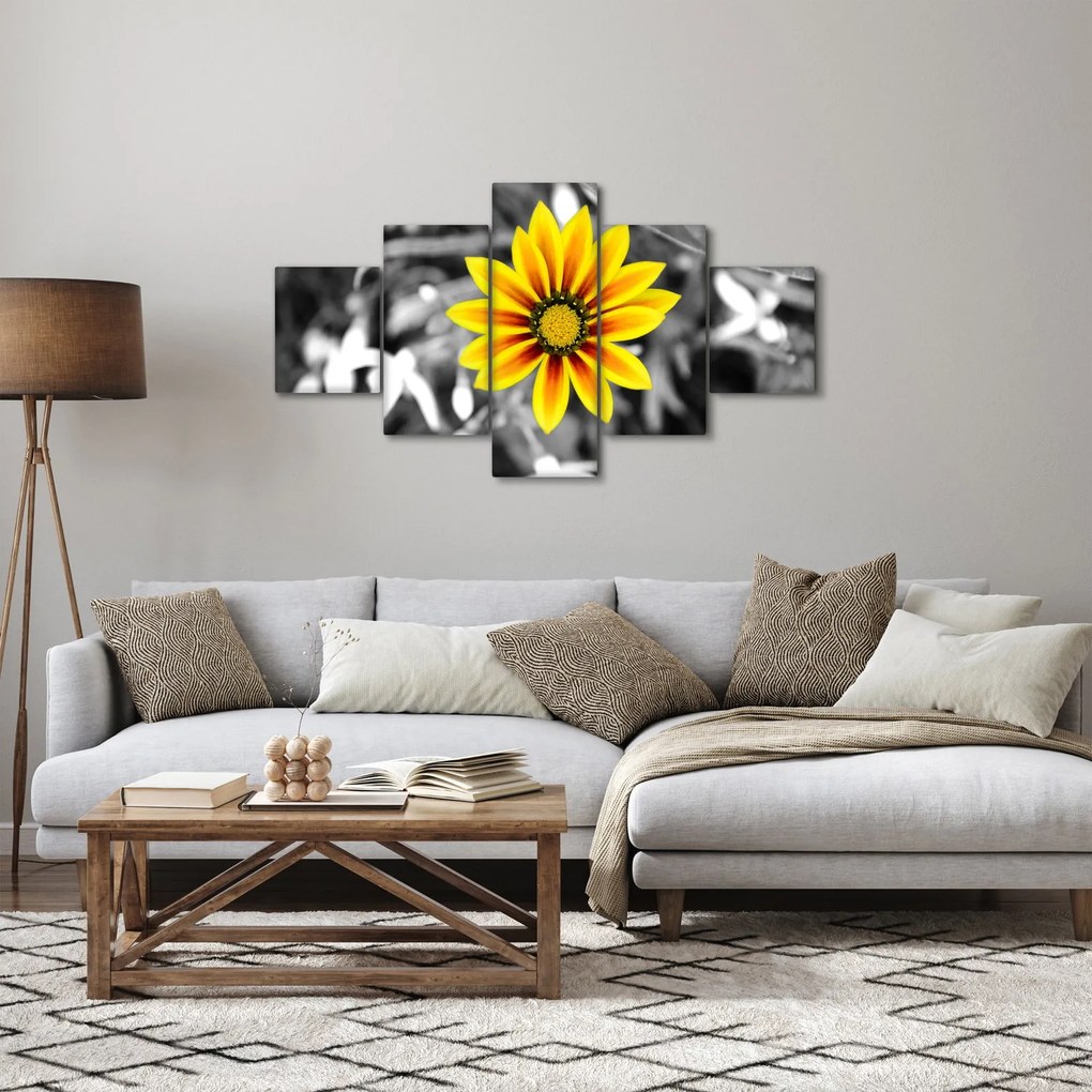 Obraz żółtego kwiatu (125x70 cm)