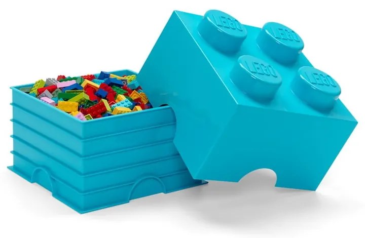 Błękitny kwadratowy pojemnik LEGO®