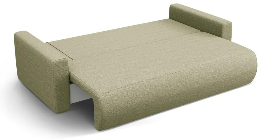Zielona rozkładana sofa ze schowkiem 238 cm Belfast – Cosmopolitan Design