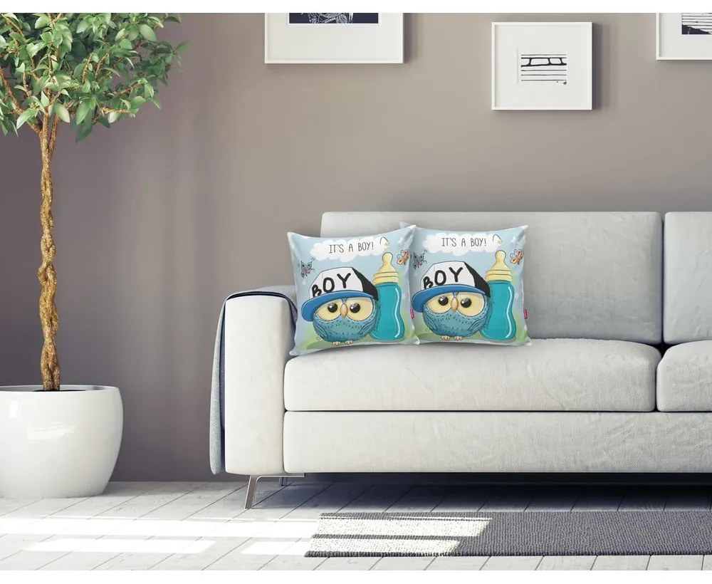 Dziecięca poszewka na poduszkę 43x43 cm Boy Owl – Mila Home