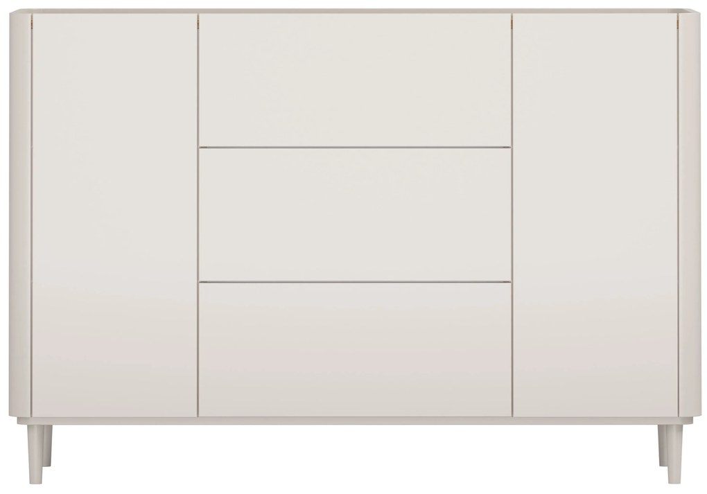 Komoda Elivo 150 cm z szufladami na nóżkach - kaszmir / dąb olejowany