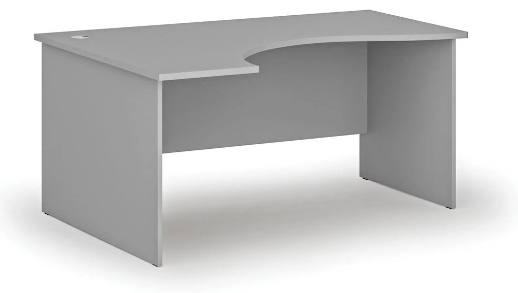 Ergonomiczne biurko PRIMO GRAY, 160x120 cm, lewe, szare