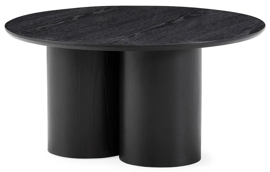 Czarny okrągły stolik ø 80 cm Lua – MOME