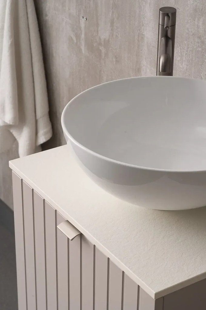 Szafka pod umywalkę HARMO 80 cm kaszmir półmat KROFAM