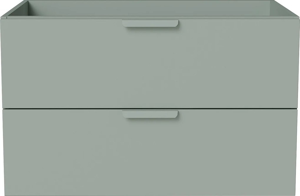 Wisząca szafka pod umywalkę – Zielony szałwiowy – S80 cm – AVORELI