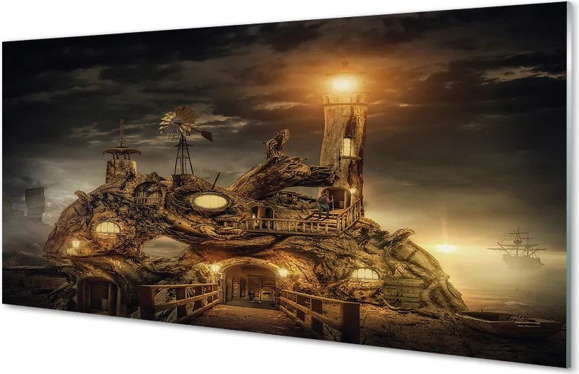 Panel nad Blat Kuchenny Latarnia i Statek w Obłokach