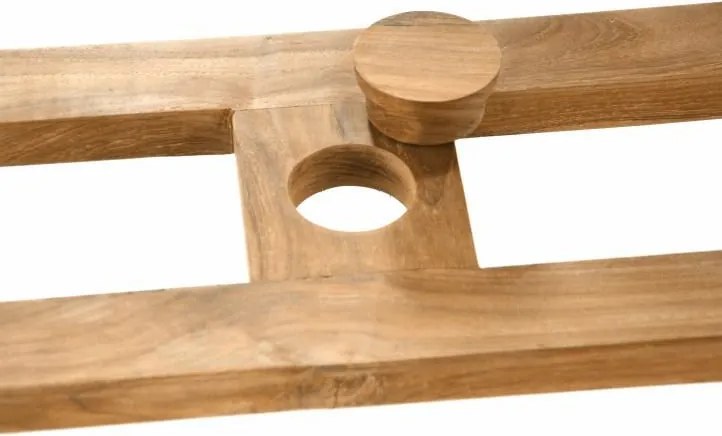 Rozkładalny stół z drewna tekowego Garth owalny 170 - 230 cm