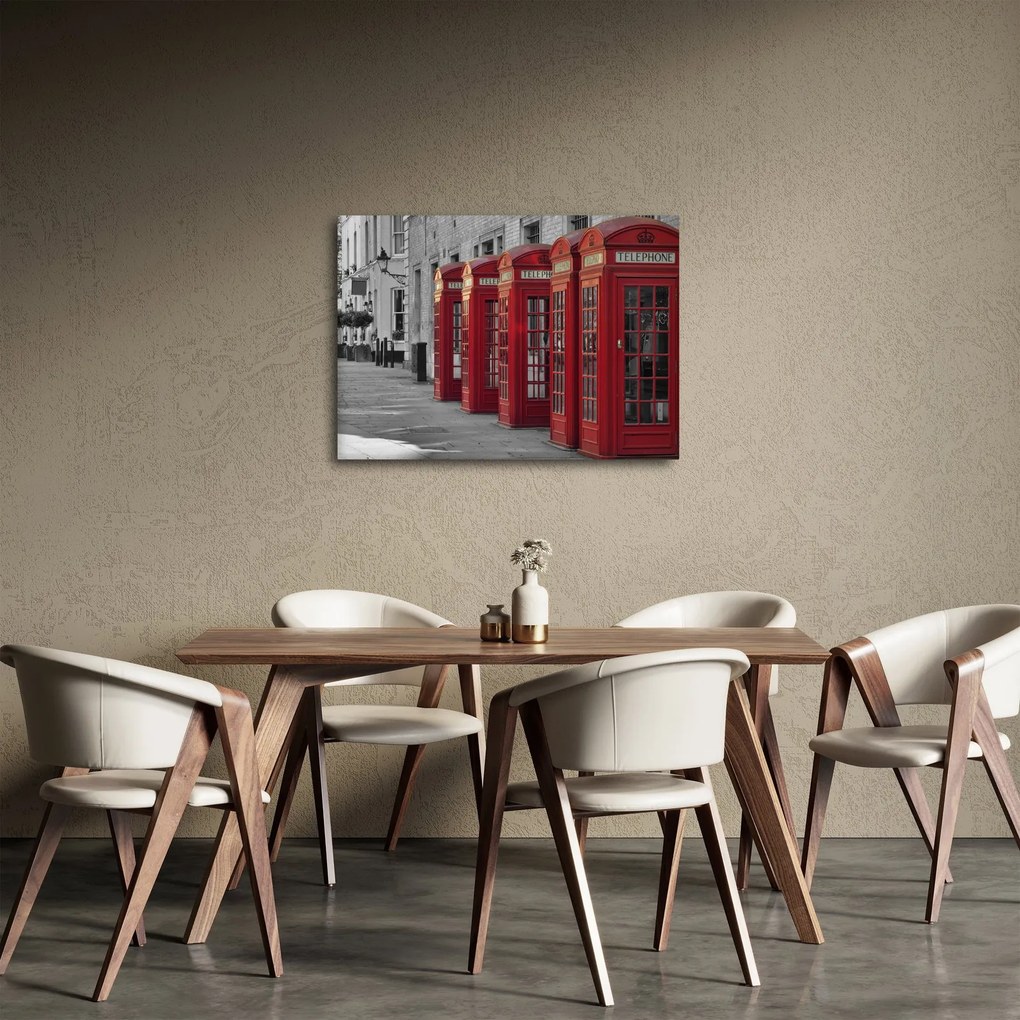 Obraz - Budki telefoniczne w Londynie (70x50 cm)