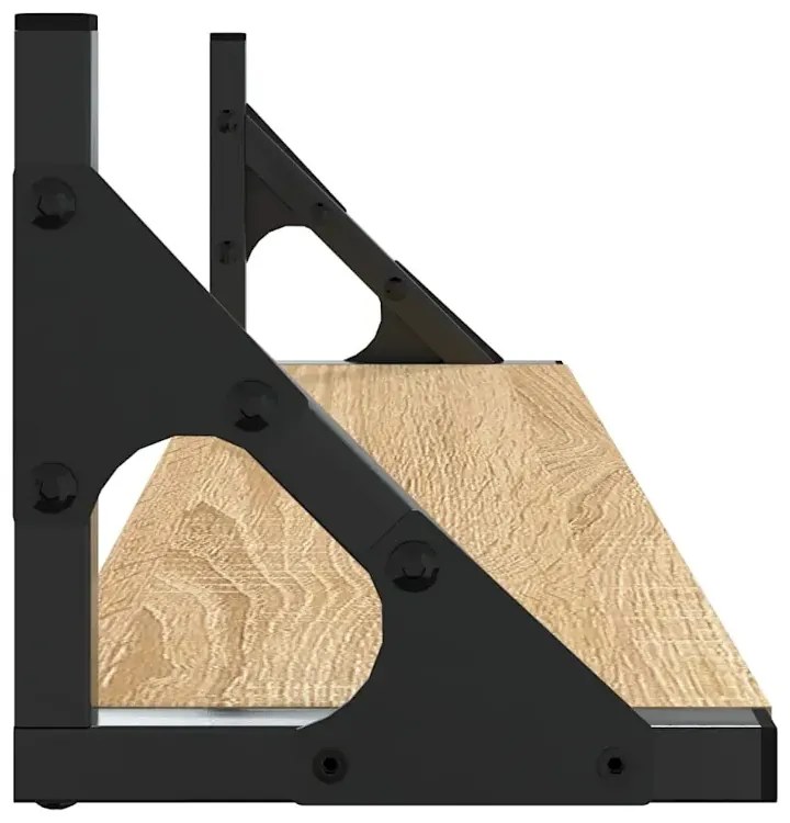 Zestaw dwóch półek 60 cm dąb sonoma - Sarea