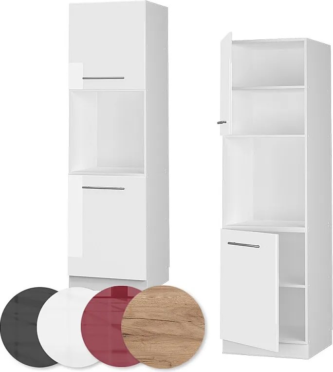 Szafka kuchenna biały wysoki połysk 60x58x206.8 fame-line