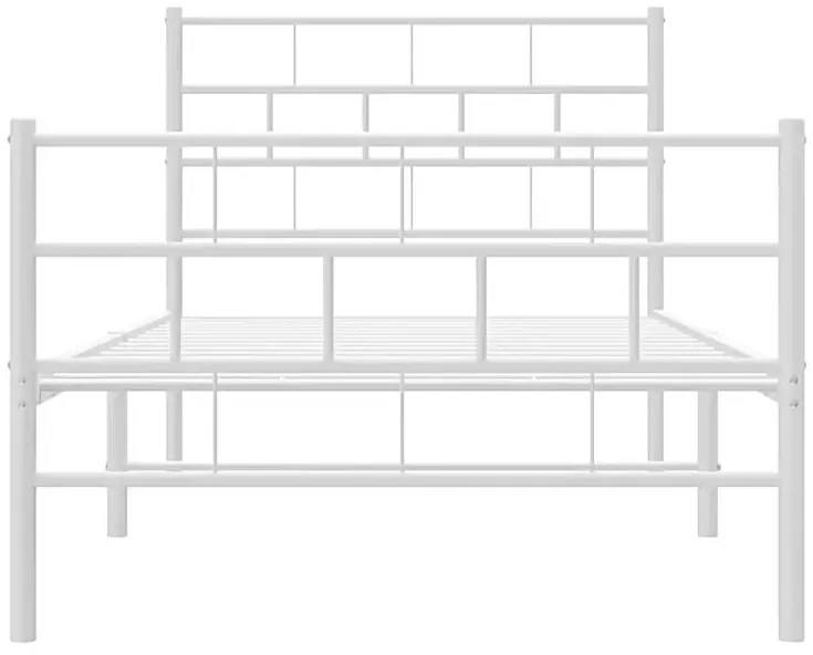 Łóżko białe metalowe 100x200 W2-W08