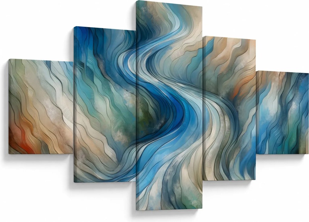 Obraz - Abstrakcyjny nurt (125x70 cm)