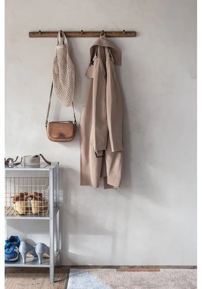 Brązowy wieszak ścienny z litego drewna dębowego 72 cm Roots – Mette Ditmer Denmark