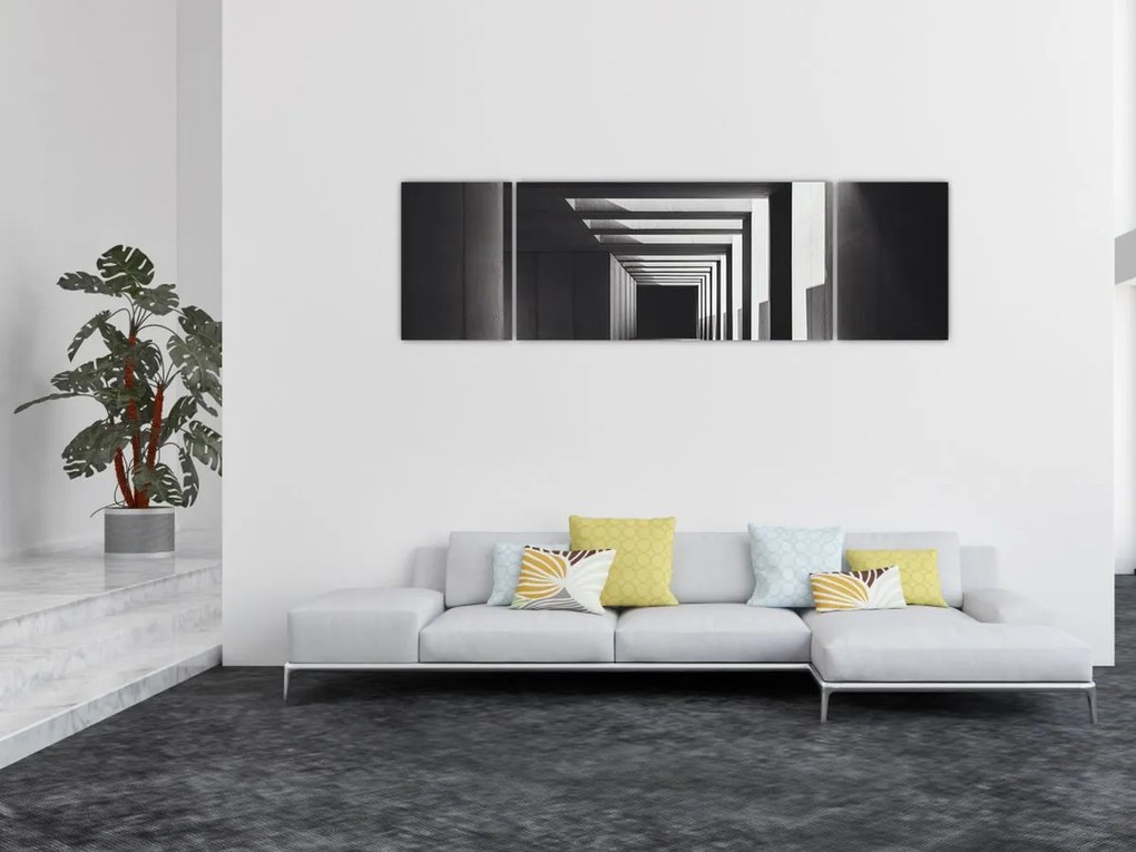 Obraz - Kwadratowy tunel (170x50 cm)