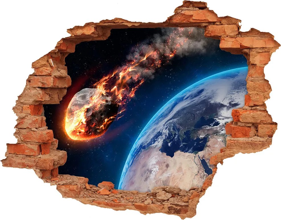 Foto zdjęcie dziura na ścianę Spadający meteor