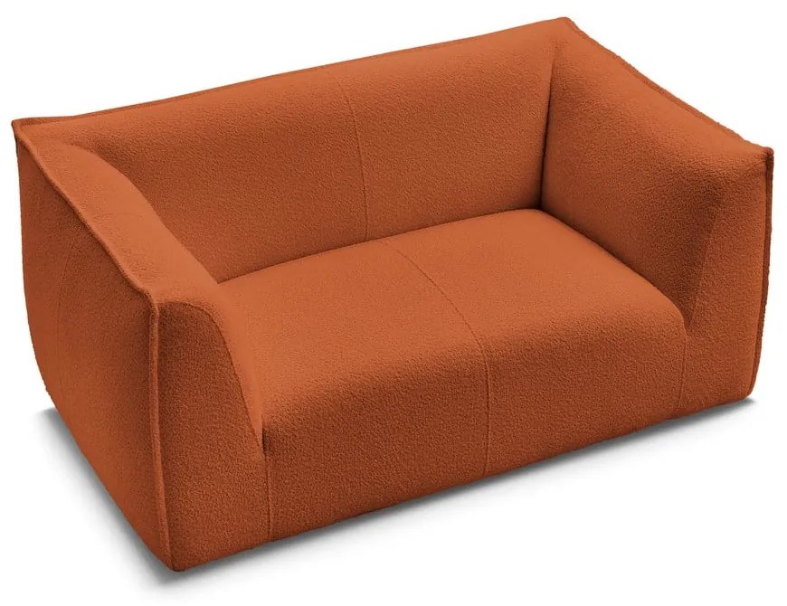 Pomarańczowa sofa z materiału bouclé 170 cm Giorgia – Bobochic Paris