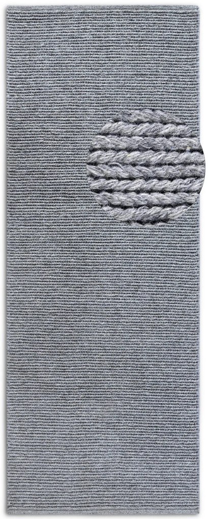 Dywan wełniany Villeroy & Boch szary 80 cm x 200 cm