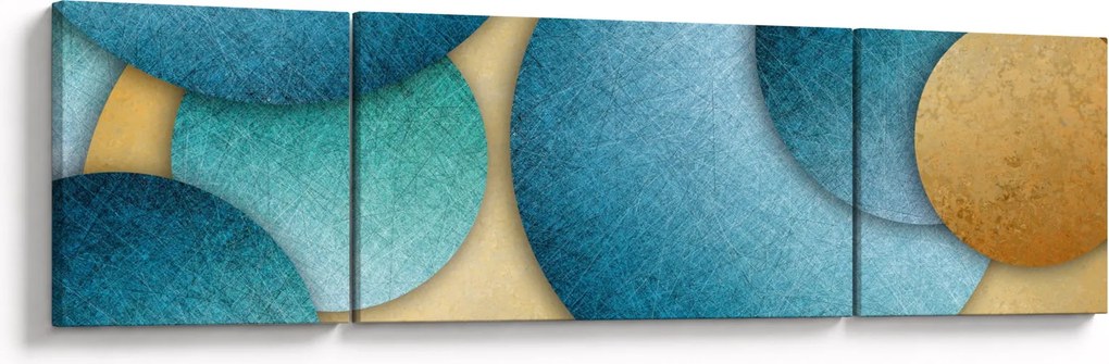 Obraz kręgów abstrakcji (170x50 cm)
