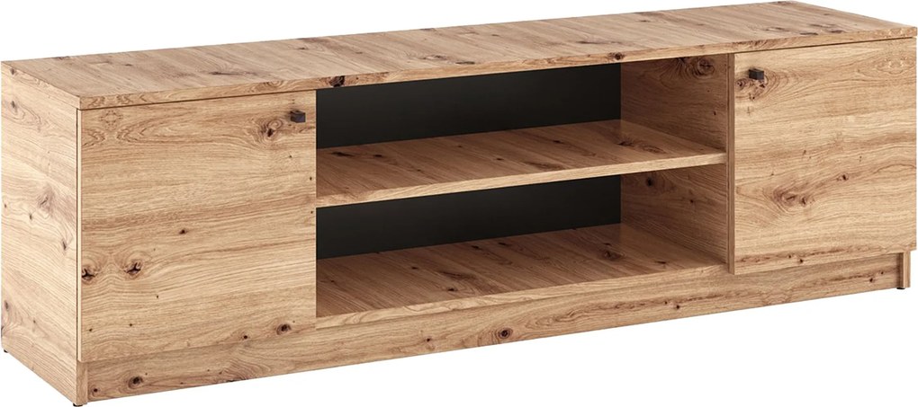 Szafka RTV stojąca NATURIO 160 cm do Salonu pod Telewizor - Dąb artisan