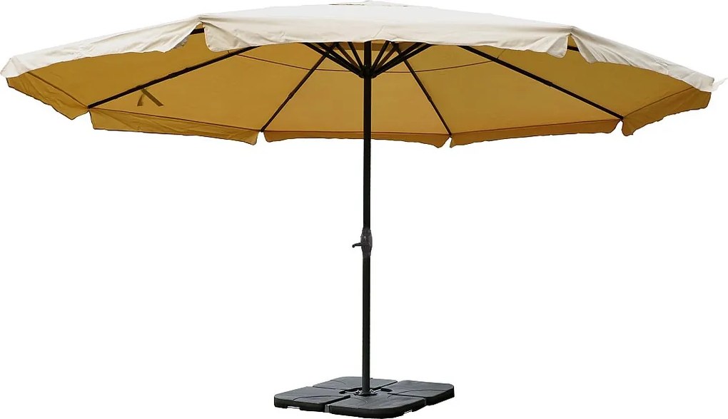 Parasol Carpi Pro,  kremowy ze stojakiem