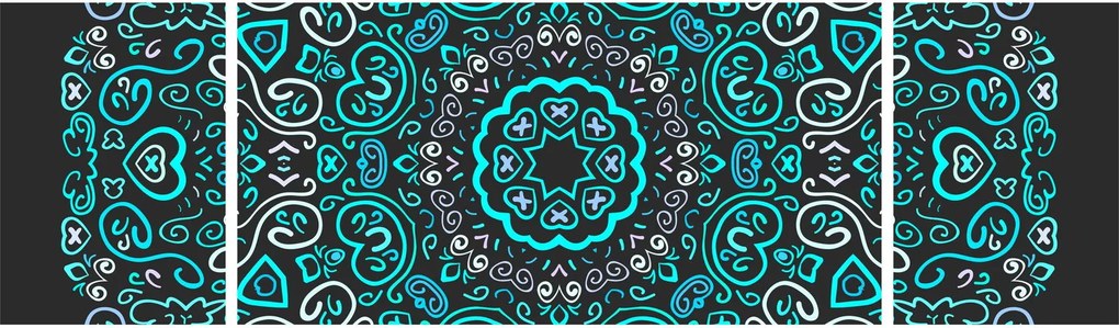 Obraz abstrakcji ozdobnej (170x50 cm)