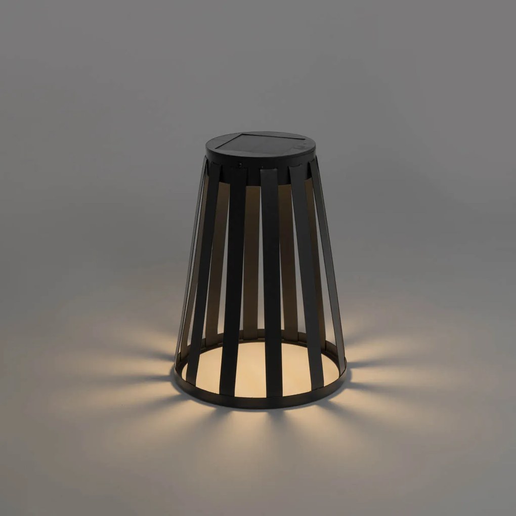 Lampa stołowa zewnętrzna czarna w tym LED 3-stopniowy ściemniacz słoneczny i ładowalny - Penny