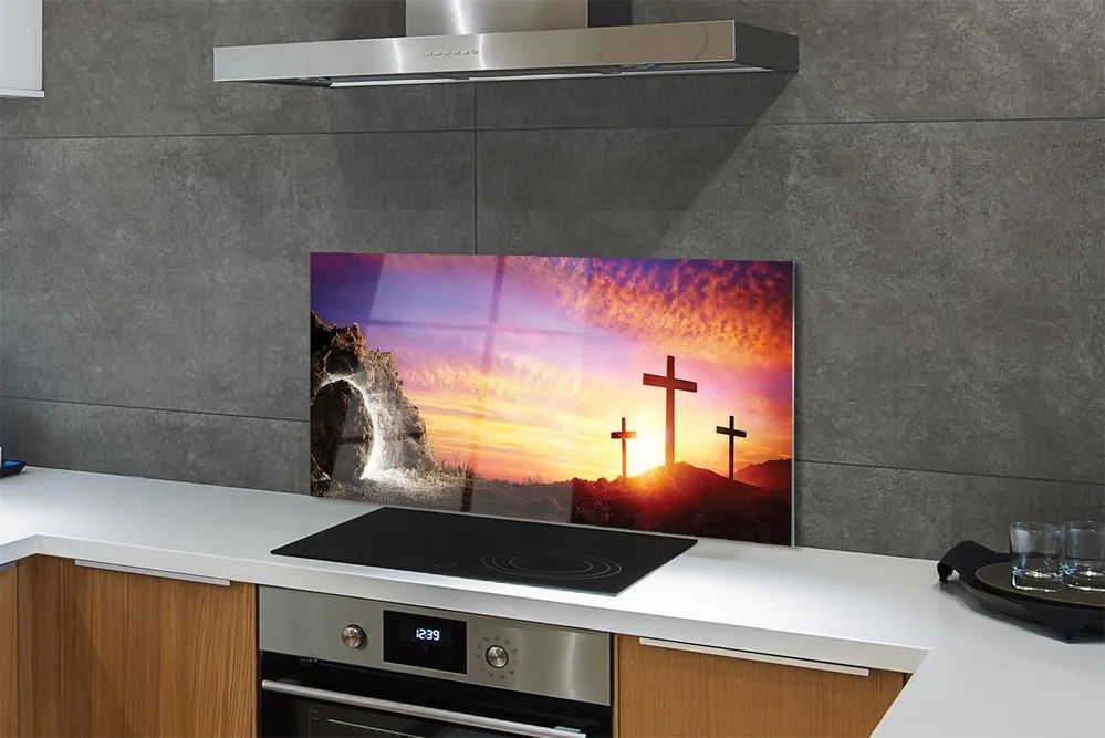 Szkło Ozdobne do Kuchni Grota z Widokiem na Krzyże