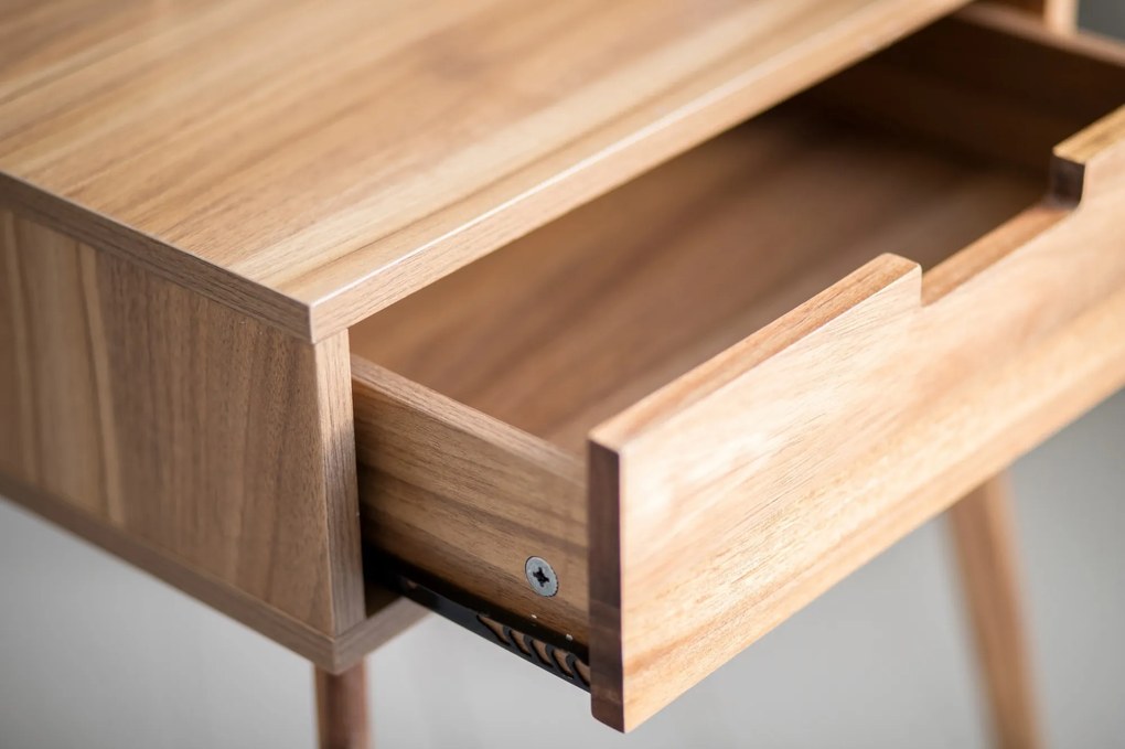 Mini komoda, stolik pomocniczy z szufladą, drewno olchowe, WENKO