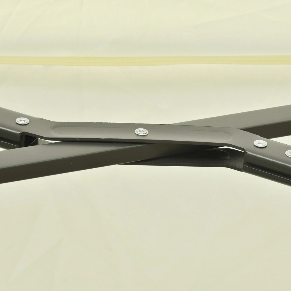 Outsunny podwójny parasol wspornikowy parasol z korbą ochrona przeciwsłoneczna krem biały