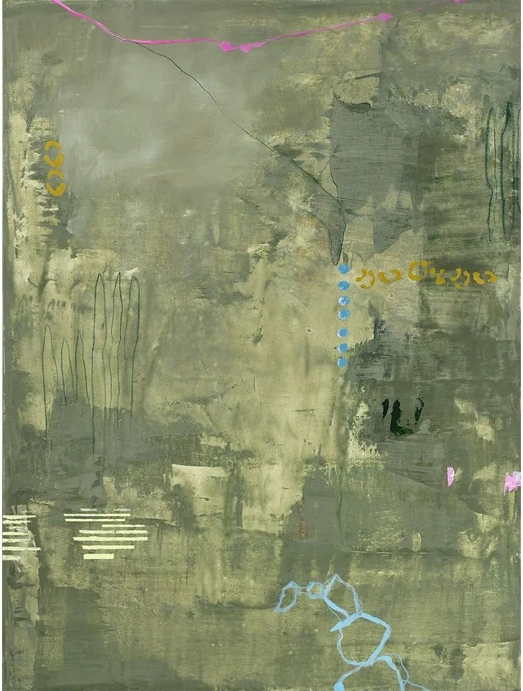 Ręcznie malowany obraz na płótnie 88x118 cm Green Petite – Malerifabrikken