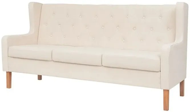 Trzyosobowa sofa Faselo 3C - kremowobiała